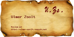 Ulmer Zsolt névjegykártya